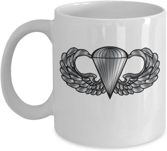 U.S. Army Parachutist Badge Coffee Mug - Airborne Paratrooper Wings