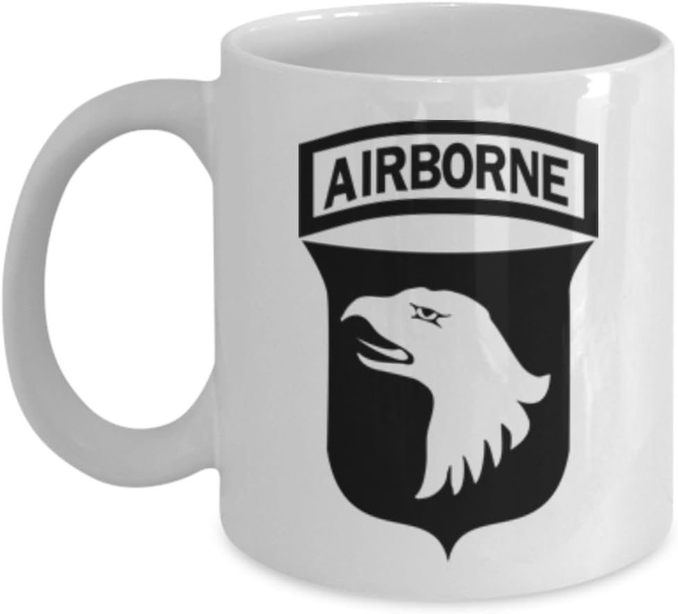 U.S. Army 101st Airborne Division Patch Coffee Mug - Black