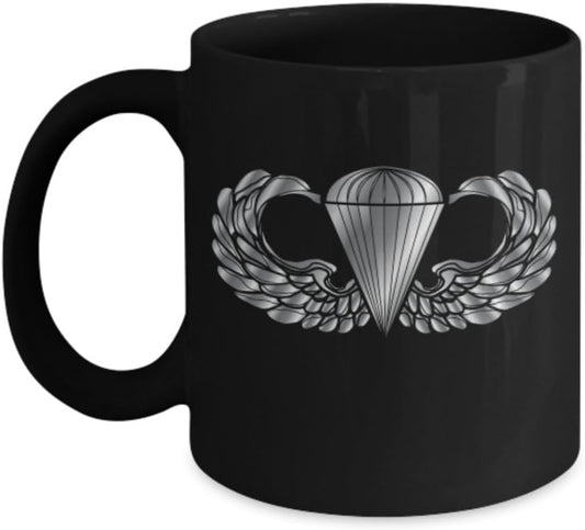 U.S. Army Parachutist Badge Coffee Mug - Airborne Paratrooper Wings