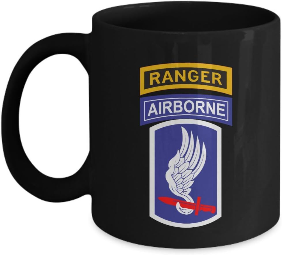 U.S. Army 173rd Airborne Brigade Patch Coffee Mug - Ranger Tab