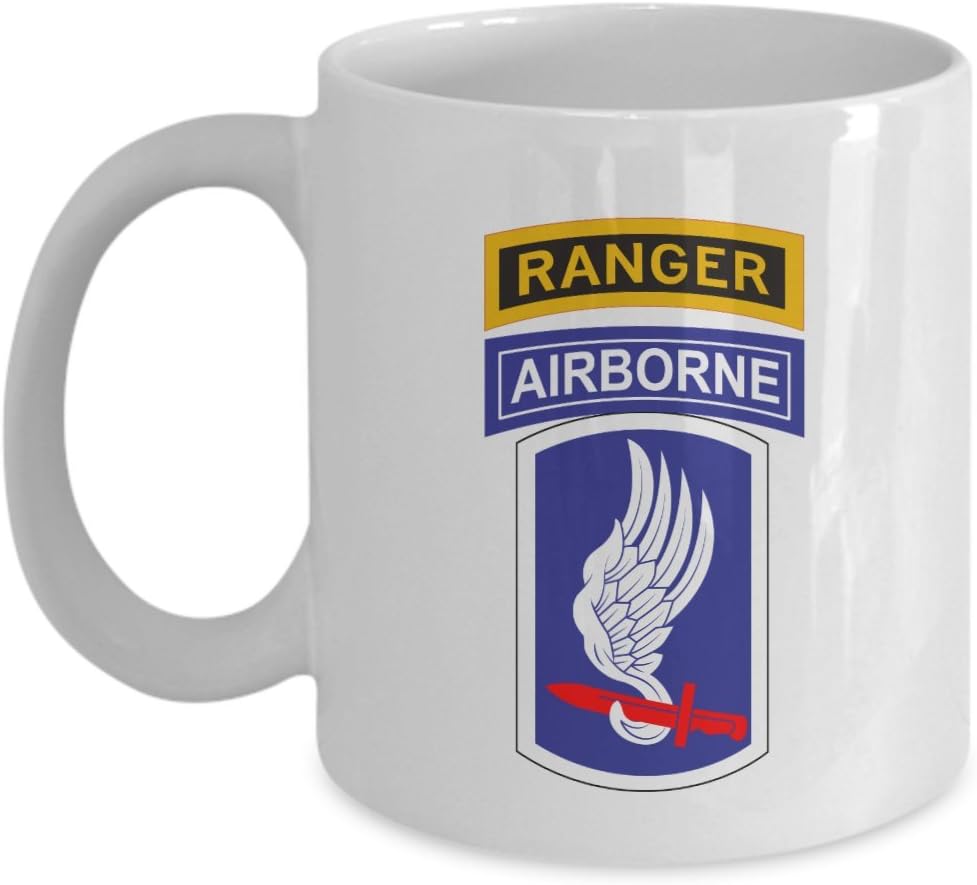 U.S. Army 173rd Airborne Brigade Patch Coffee Mug - Ranger Tab