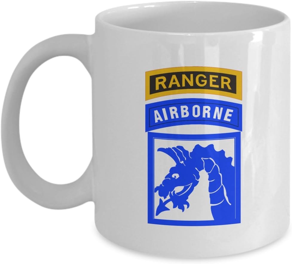 U.S. Army 18th Airborne Corps (XVIII ABN) Patch Coffee Mug | Ranger Tab