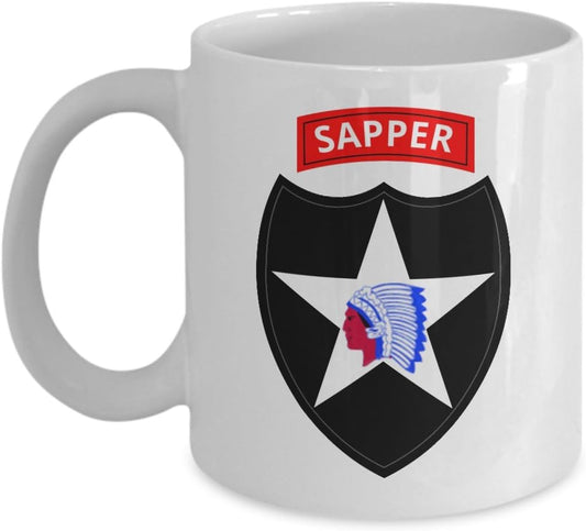 U.S. Army 2nd Infantry Division (2nd ID) Coffee Mug | Sapper Tab
