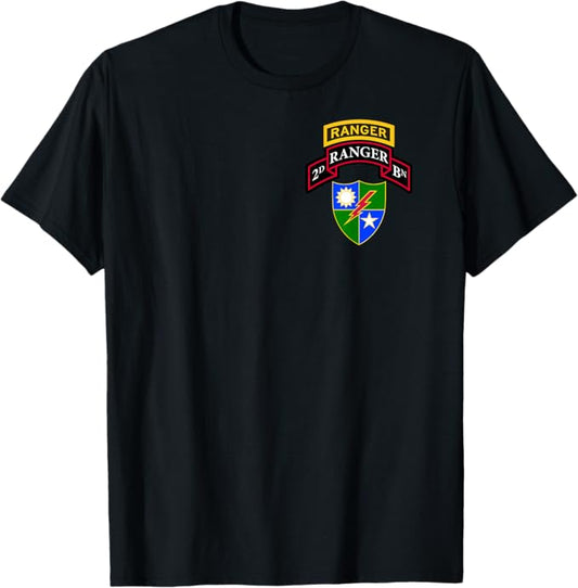 U.S. Army 2nd Ranger Battalion T-Shirt | Scroll, Tab, DUI