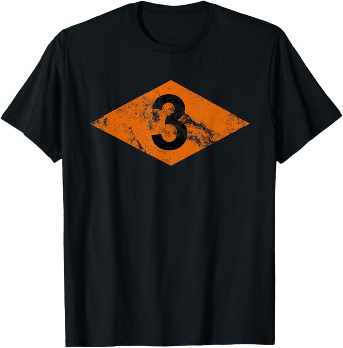 U.S. Army 3rd Ranger BN T-Shirt | WW2 Orange Helmet Diamond Distressed ...