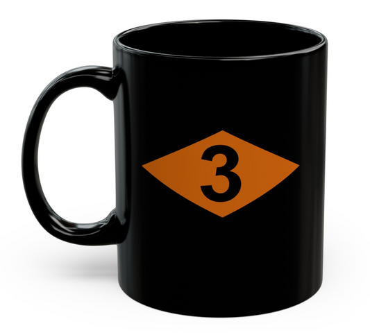 U.S. Army 3rd Ranger BN WW2 Orange Helmet Diamond Coffee Mug