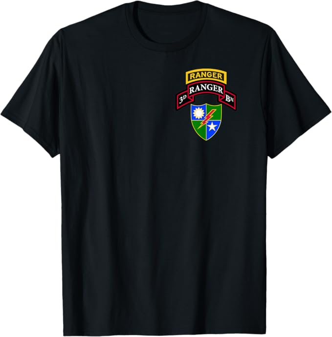 U.S. Army 3rd Ranger Battalion T-Shirt | Scroll, Tab, DUI