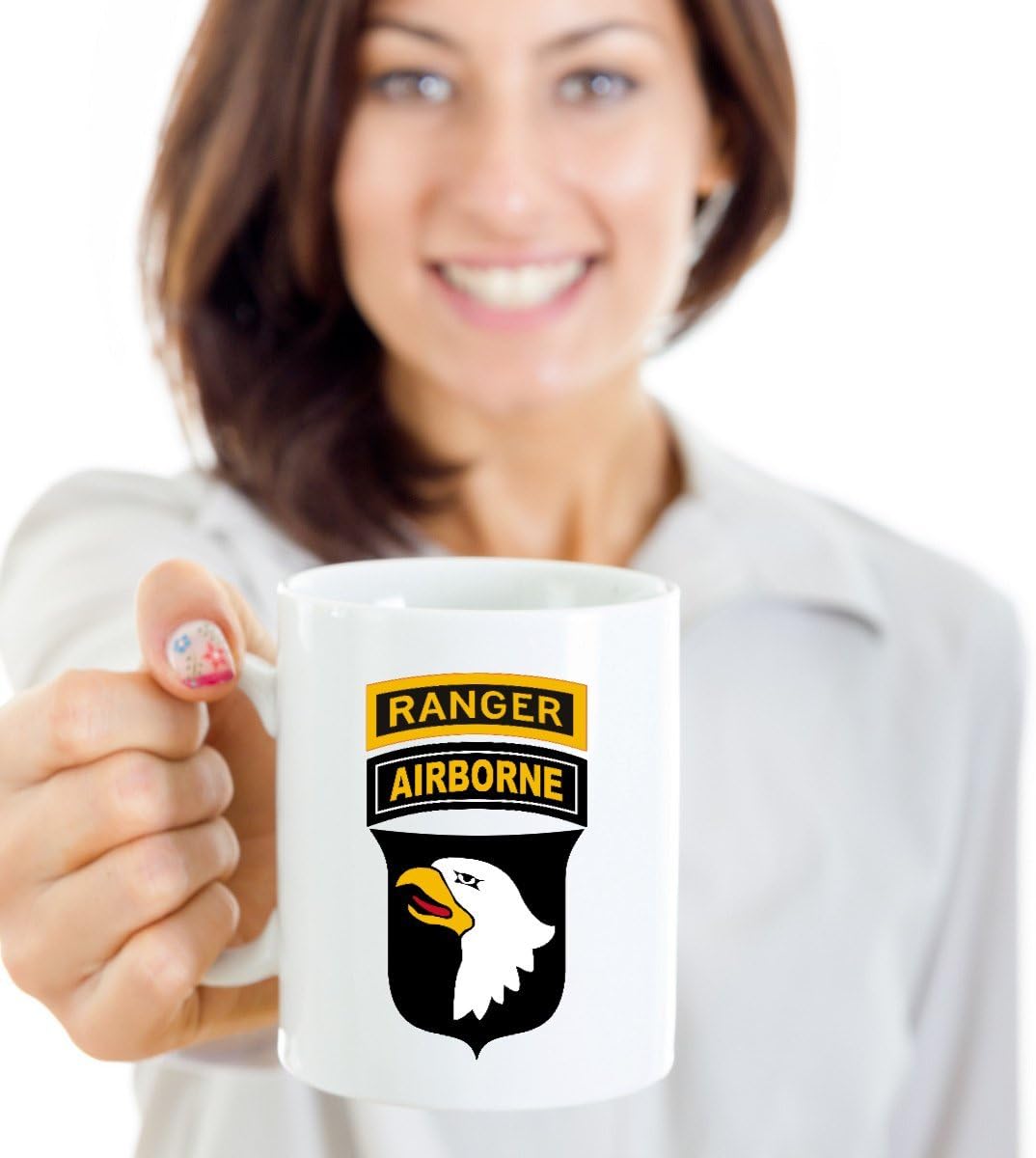 U.S. Army 101st Airborne Coffee Mug - Ranger Tab
