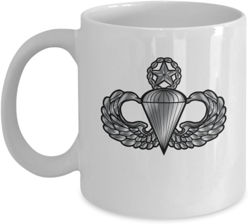 U.S. Army Master Parachutist Badge Coffee Mug - Jumpmaster Wings