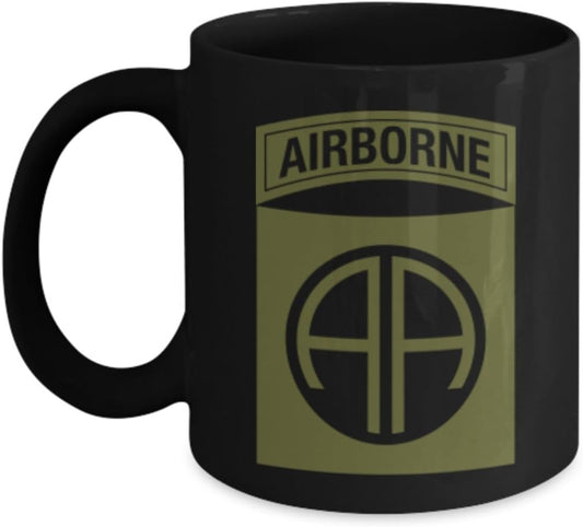 U.S. Army 82nd Airborne Coffee Mug - BDU Multicam Green Patch
