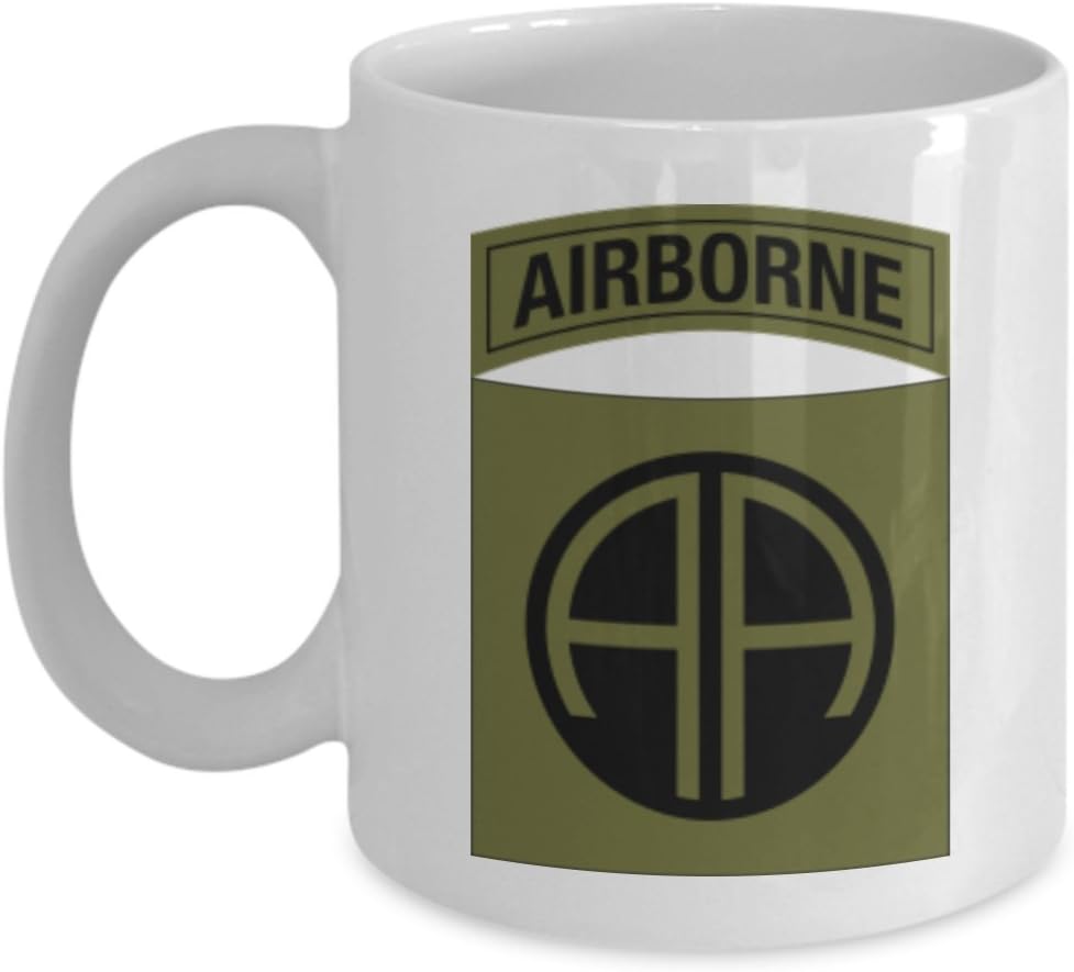 U.S. Army 82nd Airborne Coffee Mug - BDU Multicam Green Patch