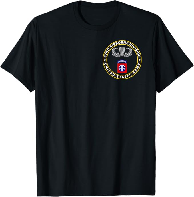 U.S. Army 82nd Airborne Division Patch T-Shirt | Parachutist Badge