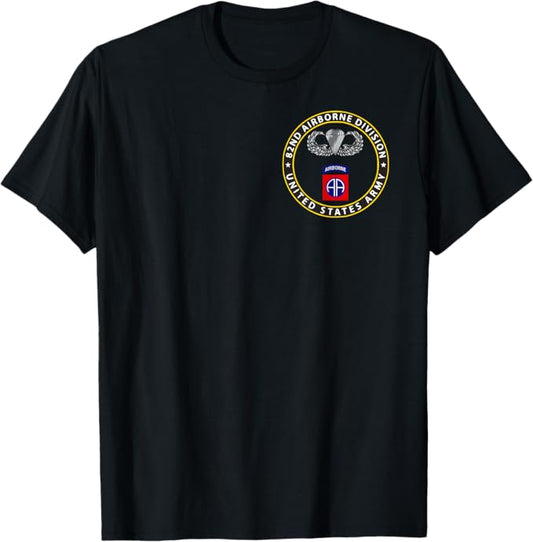 U.S. Army 82nd Airborne Division Patch T-Shirt | Parachutist Badge