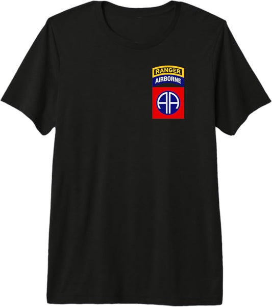 U.S. Army 82nd Airborne Division Patch T-Shirt | Ranger Tab