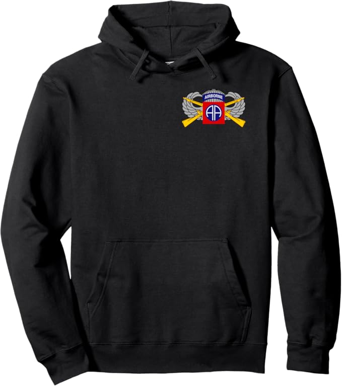 U.S. Army 82nd Airborne Division Hoodie | Infantry Rifles & Paratrooper Wings