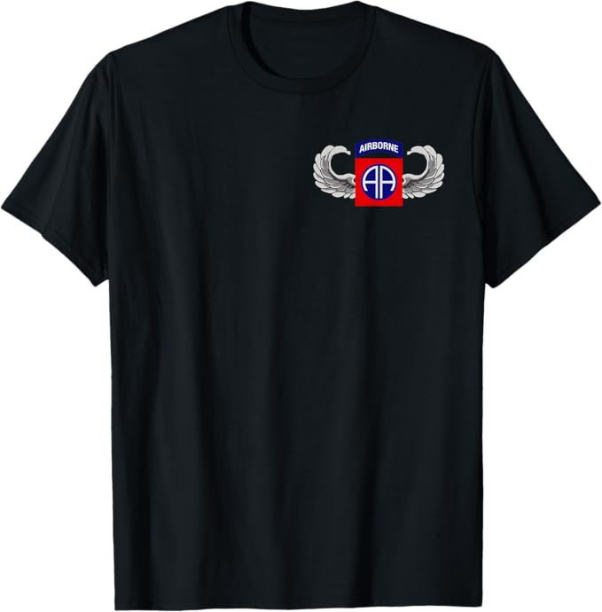 U.S. Army 82nd Airborne Division Patch T-Shirt | Paratrooper Wings
