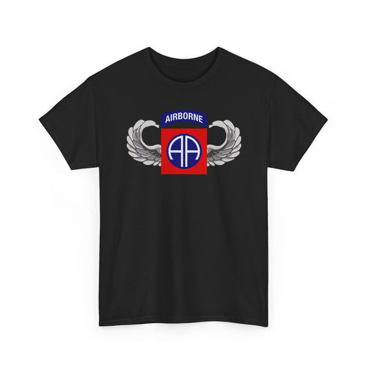 U.S. Army 82nd Airborne Division Patch T-Shirt | Paratrooper Wings | Full Chest