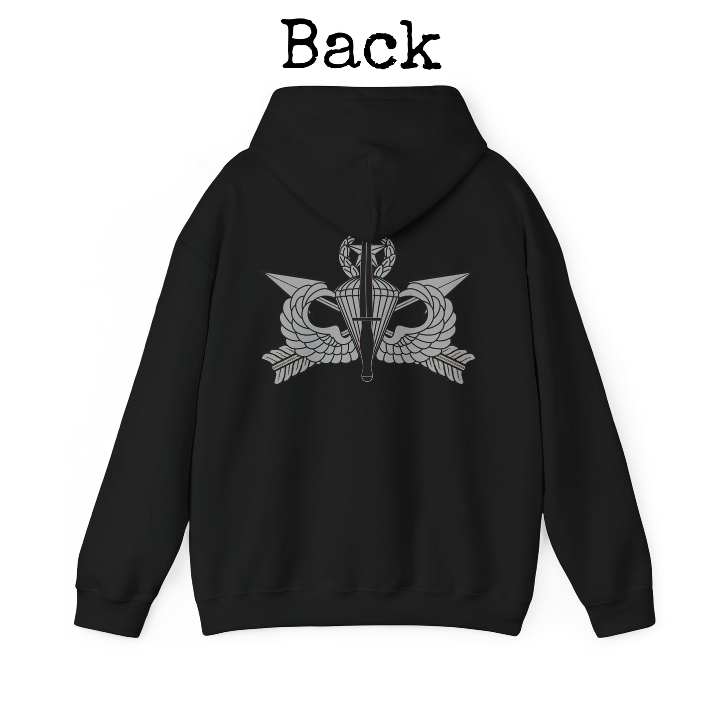 U.S. Army USASOC Hoodie | Dagger Jumpmaster Wings | FRONT & BACK