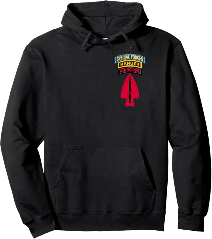 U.S. Army Special Operations Patch Hoodie | USASOC - Delta | SF & Ranger Tab
