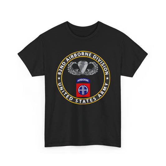 U.S. Army 82nd Airborne Division Patch T-Shirt | Parachutist Badge Full Chest