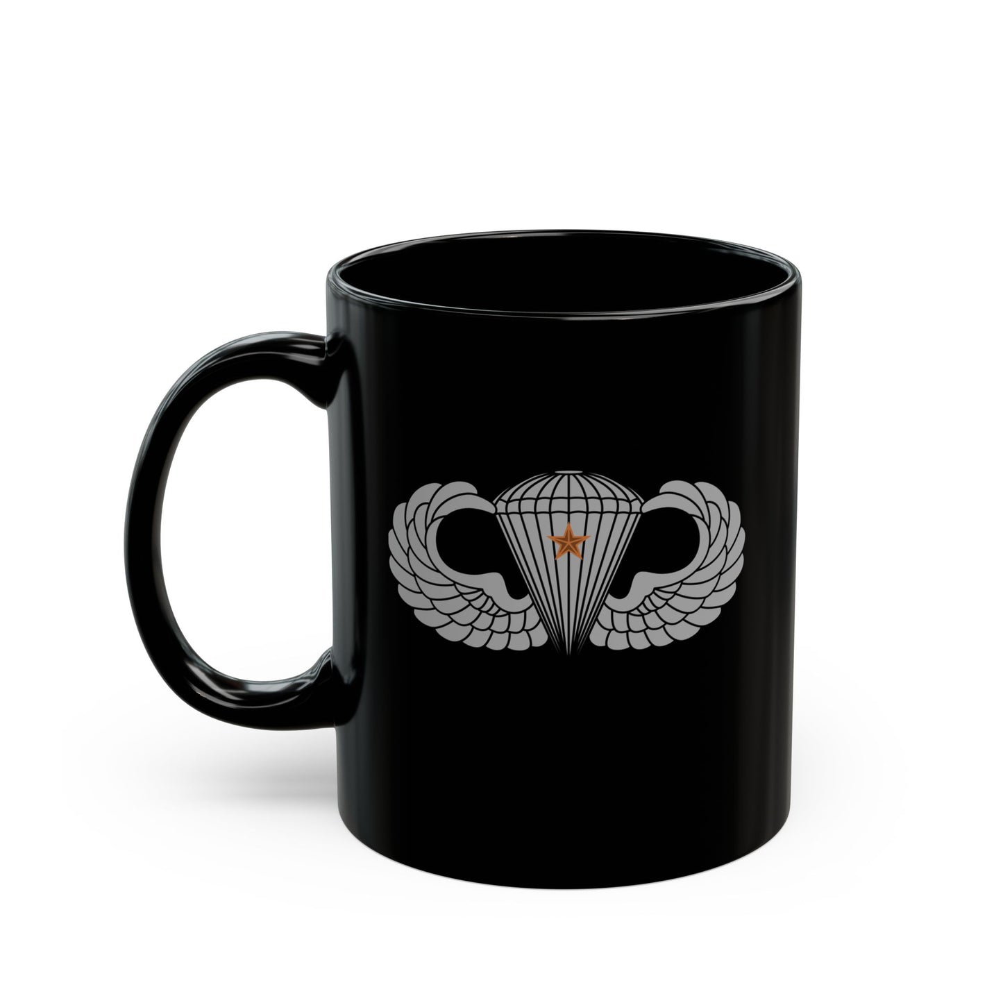 U.S. Army Parachutist Badge Coffee Mug - 1 Combat Jump Star