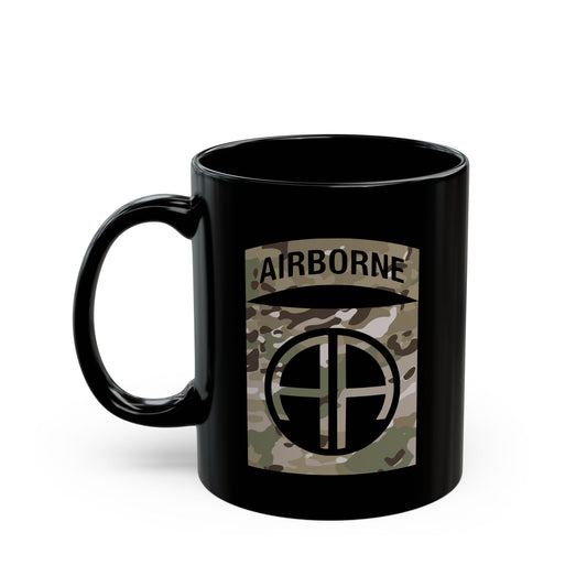 U.S. Army 82nd Airborne Division Camo Patch Coffee Mug - Multicam Camouflage