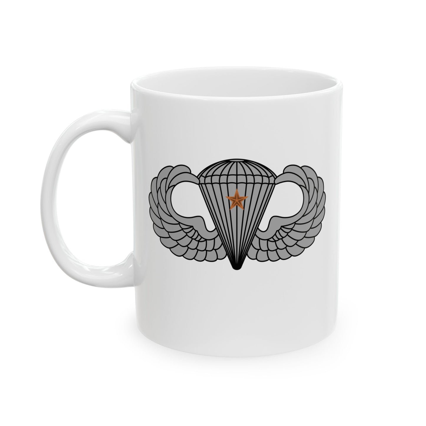 U.S. Army Parachutist Badge Coffee Mug - 1 Combat Jump Star