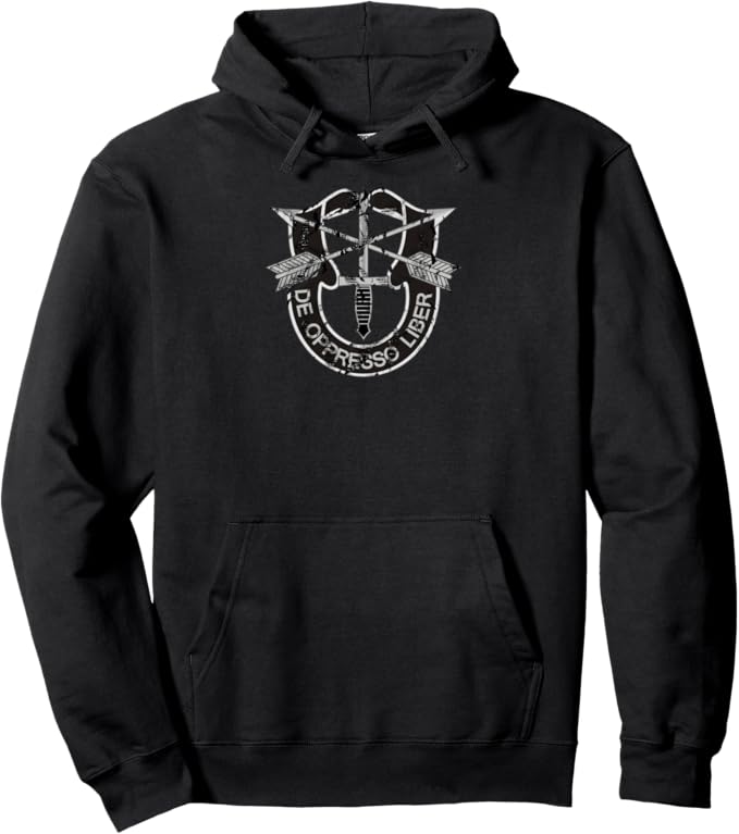 U.S. Army Special Forces Hoodie | De Oppresso Liber | Full Chest Distressed