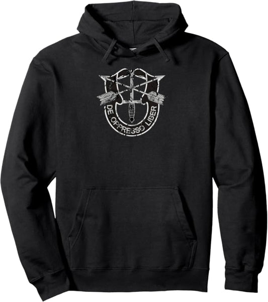 U.S. Army Special Forces Hoodie | De Oppresso Liber | Full Chest Distressed