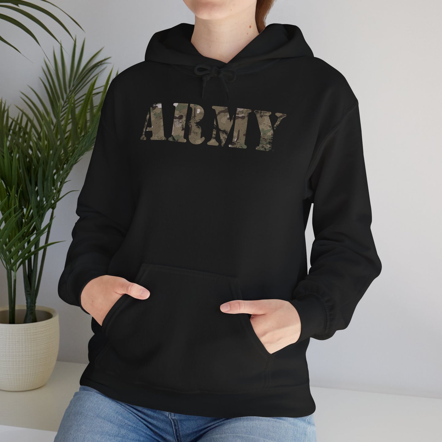 U.S. Army Camouflage Hoodie - Distressed Look