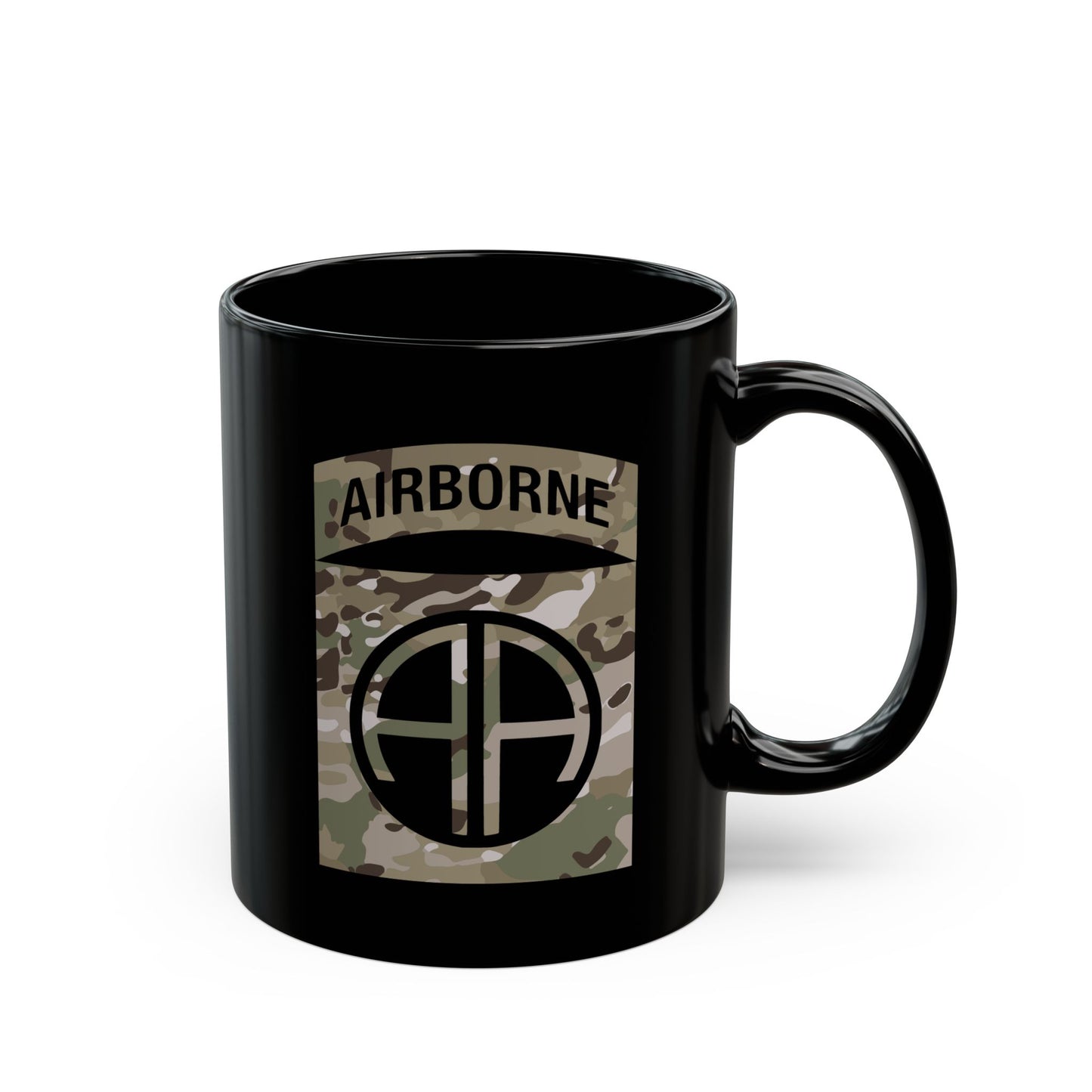 U.S. Army 82nd Airborne Division Camo Patch Coffee Mug - Multicam Camouflage