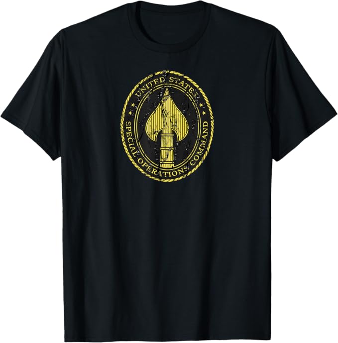 U.S. Army Special Operations SOCOM Seal T-Shirt | Full Distress