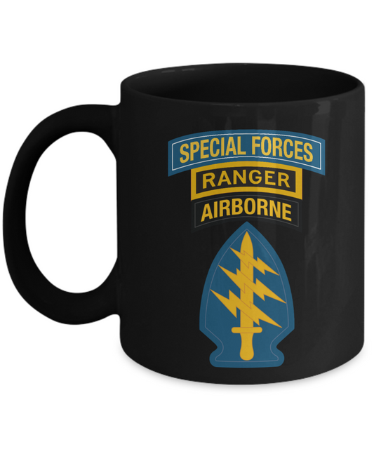 U.S. Army Special Forces Coffee Mug - Ranger SF Tab